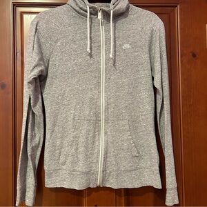 Nike Sportswear Vintage Inspired Heather Grey Full Zip Up Hoodie